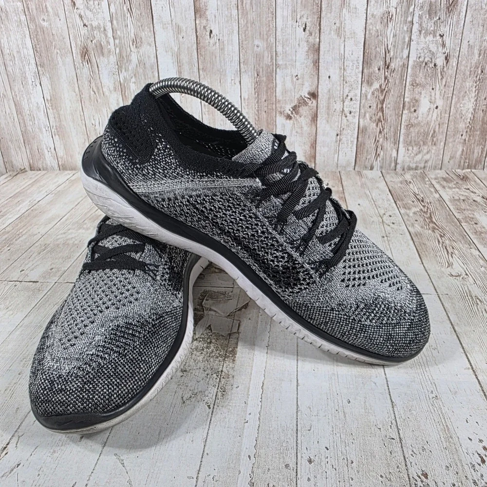 Nike Free RN Flyknit 2018 Womens Black White Running Shoes 942839-001